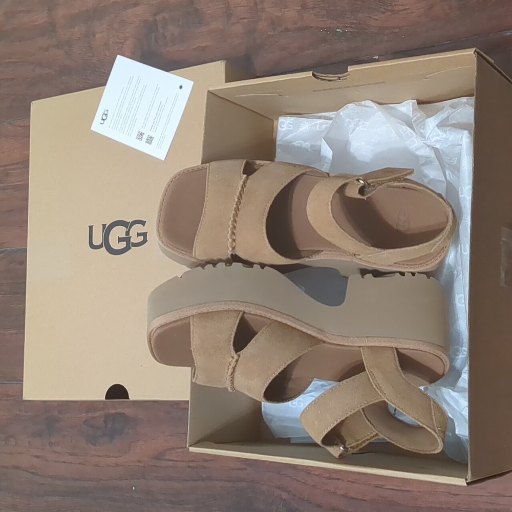 New Ugg Height Ankle Strap Sandals 8 - Picture 5 of 10